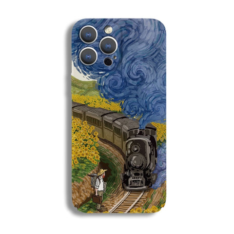 Precise Hole Oil Painting Pattern PC Phone Case, For iPhone 12 Pro, For iPhone 12 mini, For iPhone 11 Pro Max, For iPhone 11, For iPhone 11 Pro