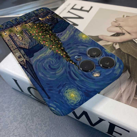 Precise Hole Oil Painting Pattern PC Phone Case, For iPhone X / XS, For iPhone XR, For iPhone XS Max, For iPhone 8 Plus / 7 Plus