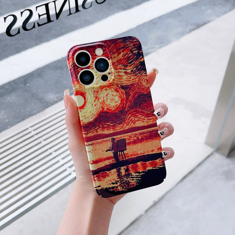 Precise Hole Oil Painting Pattern PC Phone Case, For iPhone XS Max, For iPhone XR