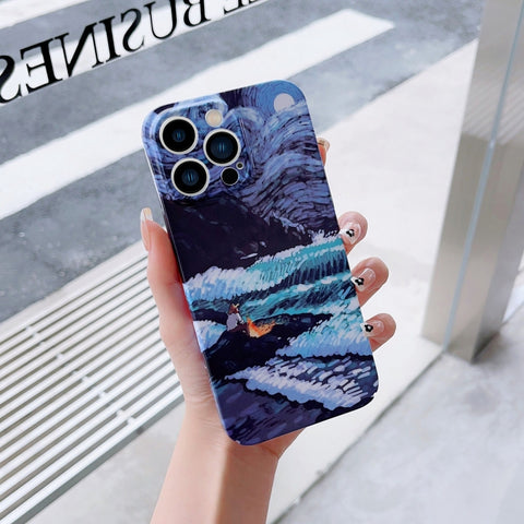 Precise Hole Oil Painting Pattern PC Phone Case, For iPhone XS Max, For iPhone XR