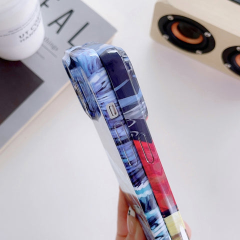 Precise Hole Oil Painting Pattern PC Phone Case, For iPhone XS Max, For iPhone XR