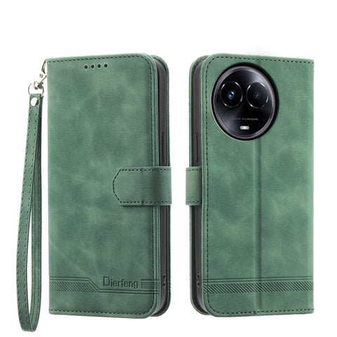 Dierfeng Dream Line TPU Hybrid PU Leather Phone Case, For Realme 11 5G, For Realme 11 Pro 5G / 11 Pro+ 5G