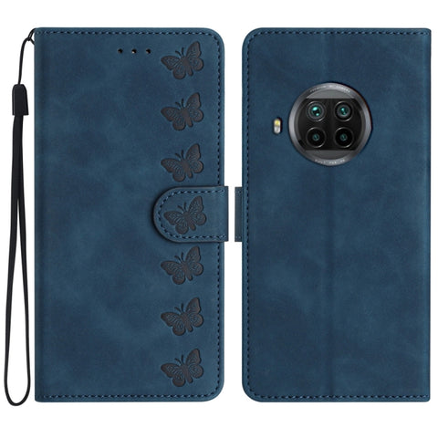 Seven Butterflies Embossed Leather Phone Case, For Xiaomi Redmi Note 9 5G / Note 9T, For Xiaomi Mi 10T Lite, For Xiaomi Mi 10T / 10T Pro, For Xiaomi Redmi 9A, For Xiaomi Redmi 9, For Xiaomi Redmi 9C, For Xiaomi Redmi Note 8T
