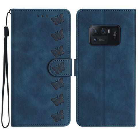 Seven Butterflies Embossed Leather Phone Case, For Xiaomi 11T / 11T Pro, For Xiaomi Redmi 10, For Xiaomi Mi 11 Ultra, For Xiaomi Mi 11 Pro, For Xiaomi Redmi Note 10 5G, For Xiaomi Redmi Note 10 4G, For Xiaomi Redmi Note 10 Pro, For Xiaomi Redmi K40