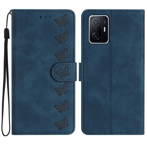 Seven Butterflies Embossed Leather Phone Case, For Xiaomi 11T / 11T Pro, For Xiaomi Redmi 10, For Xiaomi Mi 11 Ultra, For Xiaomi Mi 11 Pro, For Xiaomi Redmi Note 10 5G, For Xiaomi Redmi Note 10 4G, For Xiaomi Redmi Note 10 Pro, For Xiaomi Redmi K40