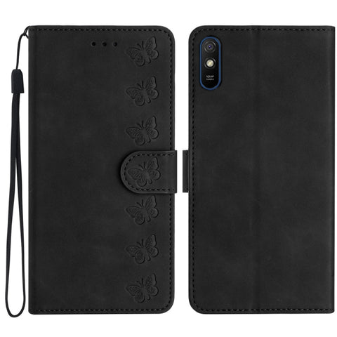 Seven Butterflies Embossed Leather Phone Case, For Xiaomi Redmi Note 9 5G / Note 9T, For Xiaomi Mi 10T Lite, For Xiaomi Mi 10T / 10T Pro, For Xiaomi Redmi 9A, For Xiaomi Redmi 9, For Xiaomi Redmi 9C, For Xiaomi Redmi Note 8T
