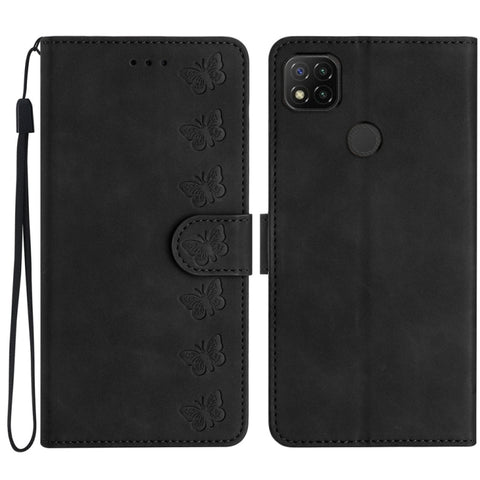 Seven Butterflies Embossed Leather Phone Case, For Xiaomi Redmi Note 9 5G / Note 9T, For Xiaomi Mi 10T Lite, For Xiaomi Mi 10T / 10T Pro, For Xiaomi Redmi 9A, For Xiaomi Redmi 9, For Xiaomi Redmi 9C, For Xiaomi Redmi Note 8T