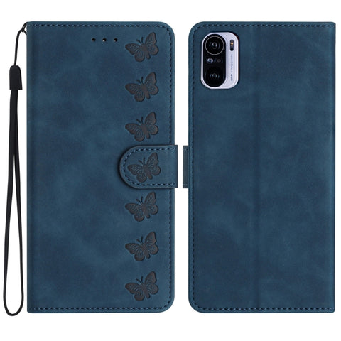 Seven Butterflies Embossed Leather Phone Case, For Xiaomi 11T / 11T Pro, For Xiaomi Redmi 10, For Xiaomi Mi 11 Ultra, For Xiaomi Mi 11 Pro, For Xiaomi Redmi Note 10 5G, For Xiaomi Redmi Note 10 4G, For Xiaomi Redmi Note 10 Pro, For Xiaomi Redmi K40