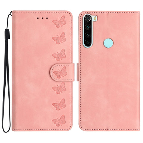 Seven Butterflies Embossed Leather Phone Case, For Xiaomi Redmi Note 9 5G / Note 9T, For Xiaomi Mi 10T Lite, For Xiaomi Mi 10T / 10T Pro, For Xiaomi Redmi 9A, For Xiaomi Redmi 9, For Xiaomi Redmi 9C, For Xiaomi Redmi Note 8T