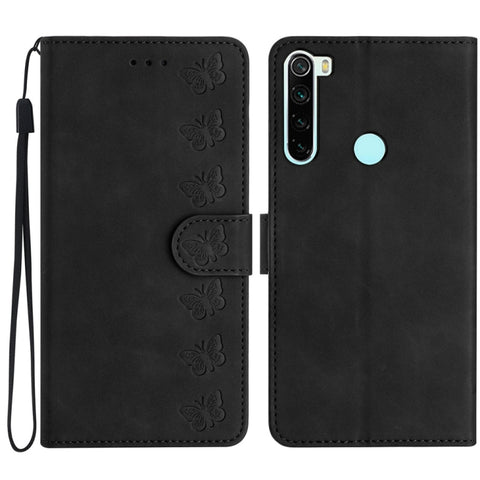 Seven Butterflies Embossed Leather Phone Case, For Xiaomi Redmi Note 9 5G / Note 9T, For Xiaomi Mi 10T Lite, For Xiaomi Mi 10T / 10T Pro, For Xiaomi Redmi 9A, For Xiaomi Redmi 9, For Xiaomi Redmi 9C, For Xiaomi Redmi Note 8T