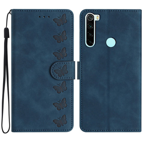 Seven Butterflies Embossed Leather Phone Case, For Xiaomi Redmi Note 9 5G / Note 9T, For Xiaomi Mi 10T Lite, For Xiaomi Mi 10T / 10T Pro, For Xiaomi Redmi 9A, For Xiaomi Redmi 9, For Xiaomi Redmi 9C, For Xiaomi Redmi Note 8T