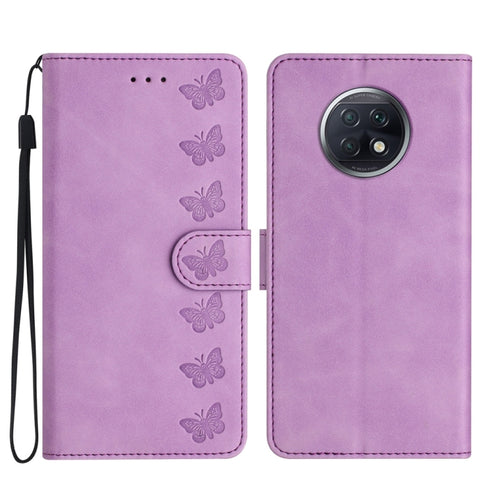 Seven Butterflies Embossed Leather Phone Case, For Xiaomi Redmi Note 9 5G / Note 9T, For Xiaomi Mi 10T Lite, For Xiaomi Mi 10T / 10T Pro, For Xiaomi Redmi 9A, For Xiaomi Redmi 9, For Xiaomi Redmi 9C, For Xiaomi Redmi Note 8T