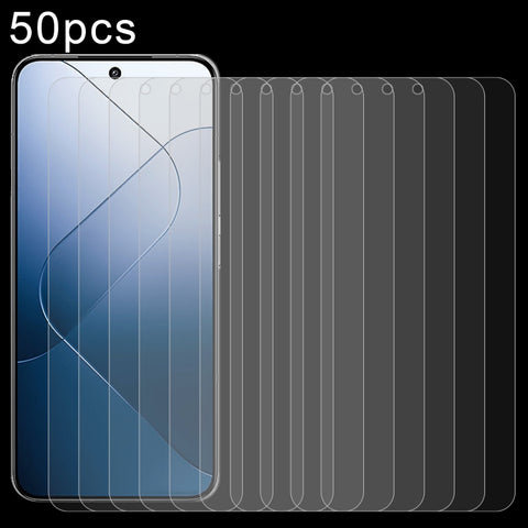 50pcs 0.26mm 9H 2.5D Tempered Glass Film, For Xiaomi Poco M7 Pro 5G, For Xiaomi Poco C75 5G, For Xiaomi Redmi K80 / K80 Pro, For Xiaomi Redmi Note 14 4G, For Xiaomi Redmi A4 5G, For Xiaomi Redmi 14R / A3 Pro, For Xiaomi Redmi Note 14 5G                ...