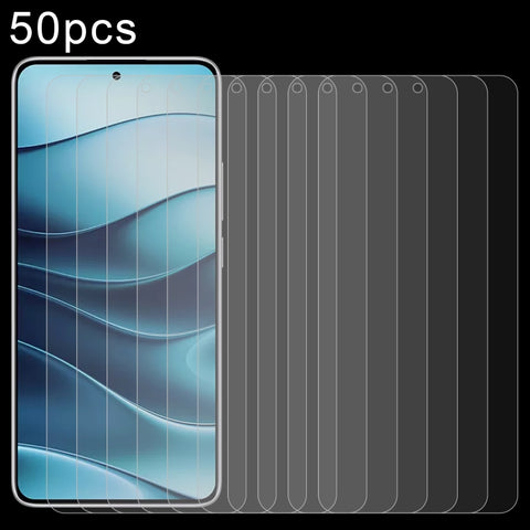 50pcs 0.26mm 9H 2.5D Tempered Glass Film, For Xiaomi Poco M7 Pro 5G, For Xiaomi Poco C75 5G, For Xiaomi Redmi K80 / K80 Pro, For Xiaomi Redmi Note 14 4G, For Xiaomi Redmi A4 5G, For Xiaomi Redmi 14R / A3 Pro, For Xiaomi Redmi Note 14 5G                ...