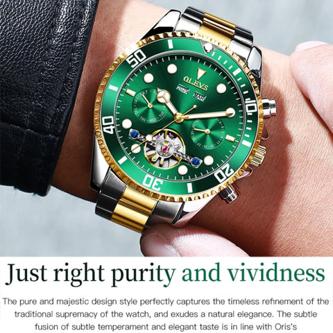 OLEVS 6605 Men Multifunctional Waterproof Mechanical Watch
