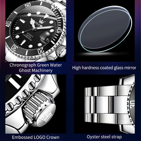 OLEVS 6650 Men Luminous Waterproof Mechanical Watch