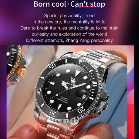 OLEVS 6650 Men Luminous Waterproof Mechanical Watch