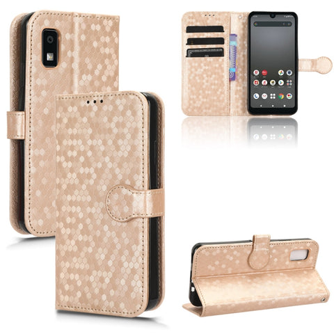 Honeycomb Dot Texture Leather Phone Case, For Sharp Aquos R8, For Sharp Aquos Wish 3