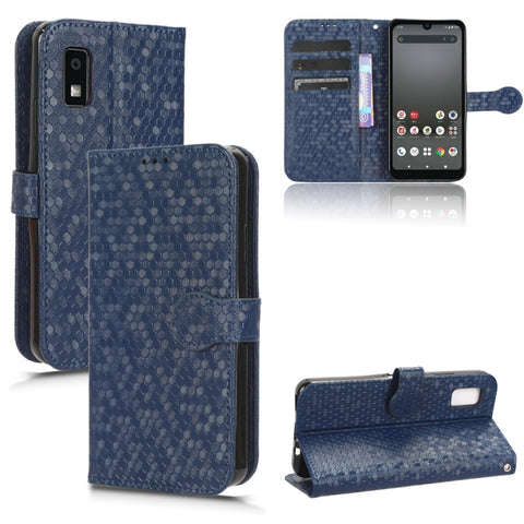 Honeycomb Dot Texture Leather Phone Case, For Sharp Aquos R8, For Sharp Aquos Wish 3