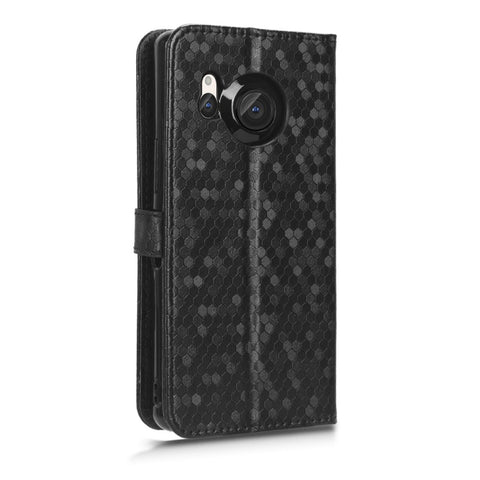 Honeycomb Dot Texture Leather Phone Case, For Sharp Aquos R8, For Sharp Aquos Wish 3