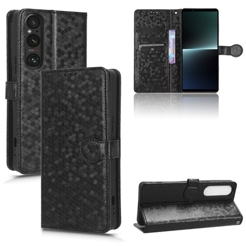 Honeycomb Dot Texture Leather Phone Case, For Sony Xperia 10 VIII, For Sony Xperia 1 VIII, For Sony Xperia 10 VII, For Sony Xperia 1 VII, For Sony Xperia 10 VI, For Sony Xperia 1 VI, For Sony Xperia 1 V, For Sony Xperia 10 V