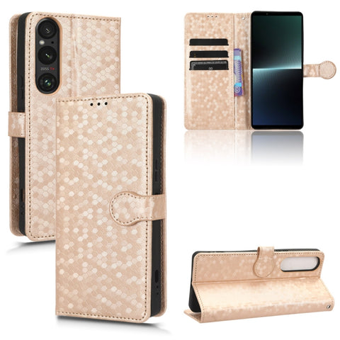 Honeycomb Dot Texture Leather Phone Case, For Sony Xperia 10 VIII, For Sony Xperia 1 VIII, For Sony Xperia 10 VII, For Sony Xperia 1 VII, For Sony Xperia 10 VI, For Sony Xperia 1 VI, For Sony Xperia 1 V, For Sony Xperia 10 V