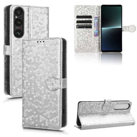Honeycomb Dot Texture Leather Phone Case, For Sony Xperia 10 VIII, For Sony Xperia 1 VIII, For Sony Xperia 10 VII, For Sony Xperia 1 VII, For Sony Xperia 10 VI, For Sony Xperia 1 VI, For Sony Xperia 1 V, For Sony Xperia 10 V