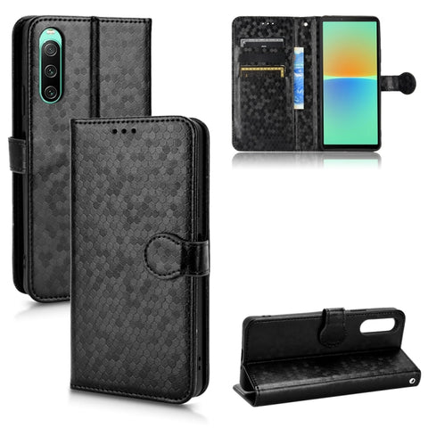 Honeycomb Dot Texture Leather Phone Case, For Sony Xperia 10 VIII, For Sony Xperia 1 VIII, For Sony Xperia 10 VII, For Sony Xperia 1 VII, For Sony Xperia 10 VI, For Sony Xperia 1 VI, For Sony Xperia 1 V, For Sony Xperia 10 V