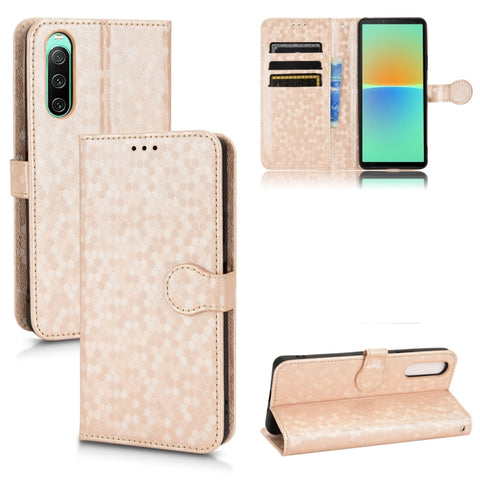 Honeycomb Dot Texture Leather Phone Case, For Sony Xperia 10 VIII, For Sony Xperia 1 VIII, For Sony Xperia 10 VII, For Sony Xperia 1 VII, For Sony Xperia 10 VI, For Sony Xperia 1 VI, For Sony Xperia 1 V, For Sony Xperia 10 V