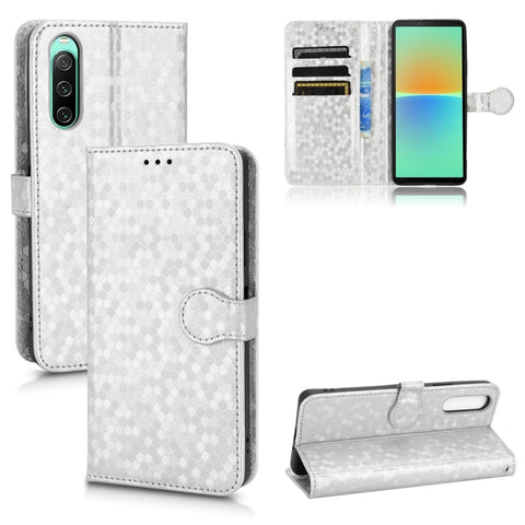 Honeycomb Dot Texture Leather Phone Case, For Sony Xperia 10 VIII, For Sony Xperia 1 VIII, For Sony Xperia 10 VII, For Sony Xperia 1 VII, For Sony Xperia 10 VI, For Sony Xperia 1 VI, For Sony Xperia 1 V, For Sony Xperia 10 V