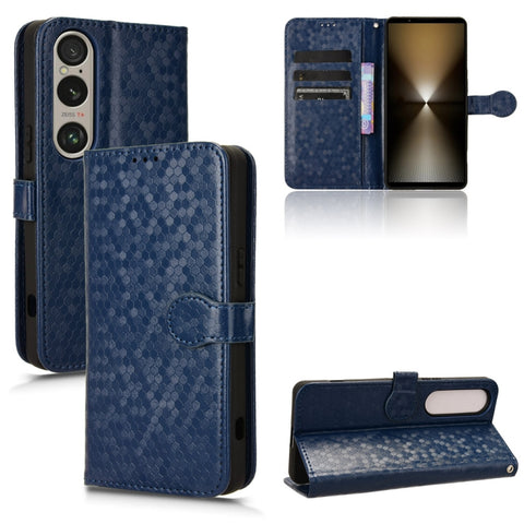 Honeycomb Dot Texture Leather Phone Case, For Sony Xperia 10 VIII, For Sony Xperia 1 VIII, For Sony Xperia 10 VII, For Sony Xperia 1 VII, For Sony Xperia 10 VI, For Sony Xperia 1 VI, For Sony Xperia 1 V, For Sony Xperia 10 V