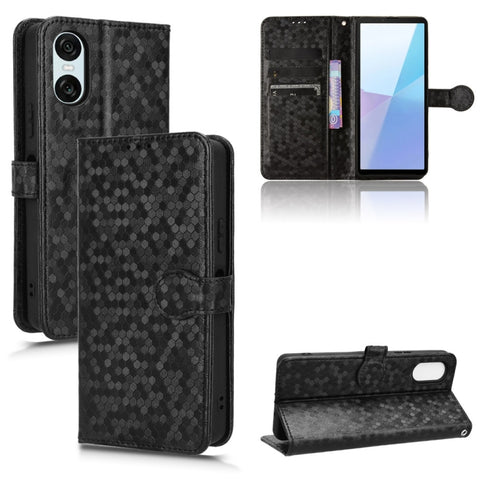 Honeycomb Dot Texture Leather Phone Case, For Sony Xperia 10 VIII, For Sony Xperia 1 VIII, For Sony Xperia 10 VII, For Sony Xperia 1 VII, For Sony Xperia 10 VI, For Sony Xperia 1 VI, For Sony Xperia 1 V, For Sony Xperia 10 V
