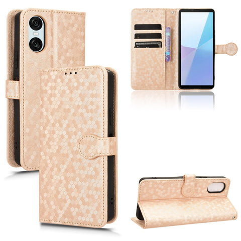 Honeycomb Dot Texture Leather Phone Case, For Sony Xperia 10 VIII, For Sony Xperia 1 VIII, For Sony Xperia 10 VII, For Sony Xperia 1 VII, For Sony Xperia 10 VI, For Sony Xperia 1 VI, For Sony Xperia 1 V, For Sony Xperia 10 V