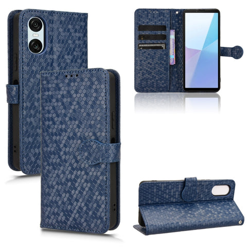 Honeycomb Dot Texture Leather Phone Case, For Sony Xperia 10 VIII, For Sony Xperia 1 VIII, For Sony Xperia 10 VII, For Sony Xperia 1 VII, For Sony Xperia 10 VI, For Sony Xperia 1 VI, For Sony Xperia 1 V, For Sony Xperia 10 V