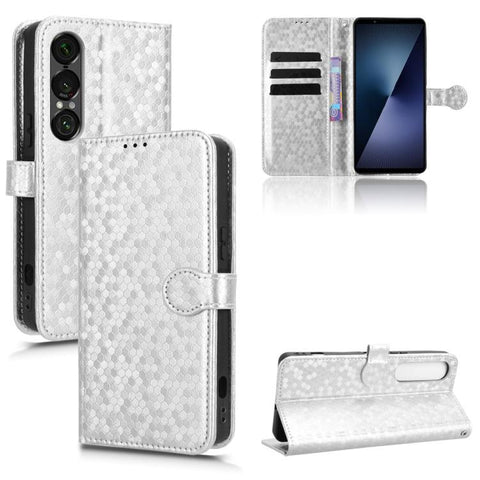 Honeycomb Dot Texture Leather Phone Case, For Sony Xperia 10 VIII, For Sony Xperia 1 VIII, For Sony Xperia 10 VII, For Sony Xperia 1 VII, For Sony Xperia 10 VI, For Sony Xperia 1 VI, For Sony Xperia 1 V, For Sony Xperia 10 V