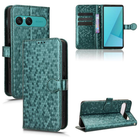Honeycomb Dot Texture Leather Phone Case, For Sony Xperia 10 VIII, For Sony Xperia 1 VIII, For Sony Xperia 10 VII, For Sony Xperia 1 VII, For Sony Xperia 10 VI, For Sony Xperia 1 VI, For Sony Xperia 1 V, For Sony Xperia 10 V