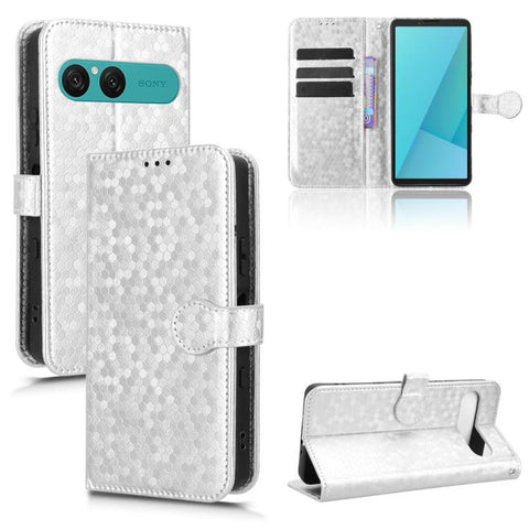 Honeycomb Dot Texture Leather Phone Case, For Sony Xperia 10 VIII, For Sony Xperia 1 VIII, For Sony Xperia 10 VII, For Sony Xperia 1 VII, For Sony Xperia 10 VI, For Sony Xperia 1 VI, For Sony Xperia 1 V, For Sony Xperia 10 V