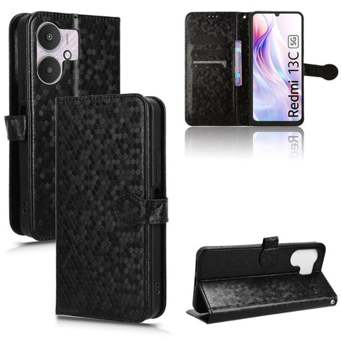 Honeycomb Dot Texture Leather Phone Case, For Xiaomi Poco F6 /Redmi Turbo 3, For Xiaomi Civi 4 Pro, For Xiaomi Poco M6 Pro 4G, For Xiaomi Redmi A3, For Xiaomi Redmi Note 13 Pro 4G Global, For Xiaomi Redmi Note 13 4G, For Xiaomi Redmi 13C 5G / 4G       ...