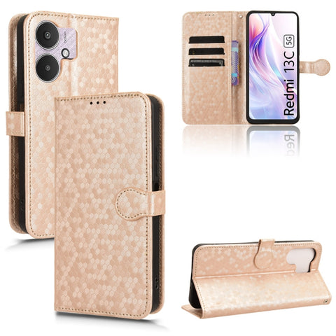 Honeycomb Dot Texture Leather Phone Case, For Xiaomi Poco F6 /Redmi Turbo 3, For Xiaomi Civi 4 Pro, For Xiaomi Poco M6 Pro 4G, For Xiaomi Redmi A3, For Xiaomi Redmi Note 13 Pro 4G Global, For Xiaomi Redmi Note 13 4G, For Xiaomi Redmi 13C 5G / 4G       ...