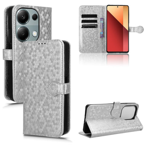 Honeycomb Dot Texture Leather Phone Case, For Xiaomi Poco F6 /Redmi Turbo 3, For Xiaomi Civi 4 Pro, For Xiaomi Poco M6 Pro 4G, For Xiaomi Redmi A3, For Xiaomi Redmi Note 13 Pro 4G Global, For Xiaomi Redmi Note 13 4G, For Xiaomi Redmi 13C 5G / 4G       ...