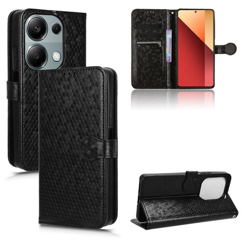 Honeycomb Dot Texture Leather Phone Case, For Xiaomi Poco F6 /Redmi Turbo 3, For Xiaomi Civi 4 Pro, For Xiaomi Poco M6 Pro 4G, For Xiaomi Redmi A3, For Xiaomi Redmi Note 13 Pro 4G Global, For Xiaomi Redmi Note 13 4G, For Xiaomi Redmi 13C 5G / 4G       ...