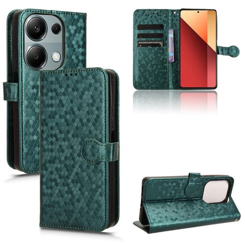 Honeycomb Dot Texture Leather Phone Case, For Xiaomi Poco F6 /Redmi Turbo 3, For Xiaomi Civi 4 Pro, For Xiaomi Poco M6 Pro 4G, For Xiaomi Redmi A3, For Xiaomi Redmi Note 13 Pro 4G Global, For Xiaomi Redmi Note 13 4G, For Xiaomi Redmi 13C 5G / 4G       ...