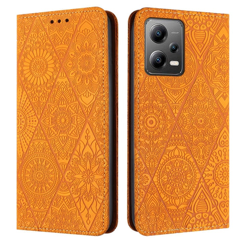 Ethnic Embossed Adsorption Leather Phone Case, For Xiaomi Redmi 13 4G, For Xiaomi Redmi Note 13 5G, For Xiaomi Redmi 13C, For Xiaomi Redmi Note 13 Pro 5G, For Redmi Note 12 Pro 4G, For Redmi Note 12 4G Global, For Redmi Note 12 Pro 5G Global           ...