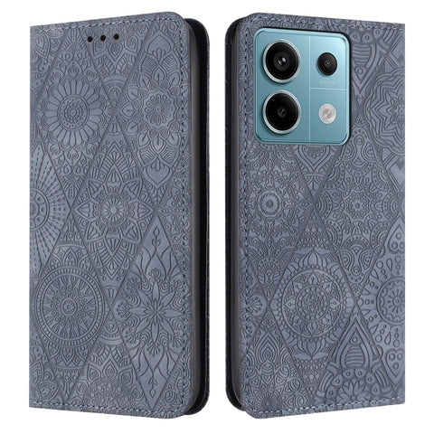 Ethnic Embossed Adsorption Leather Phone Case, For Xiaomi Redmi 13 4G, For Xiaomi Redmi Note 13 5G, For Xiaomi Redmi 13C, For Xiaomi Redmi Note 13 Pro 5G, For Redmi Note 12 Pro 4G, For Redmi Note 12 4G Global, For Redmi Note 12 Pro 5G Global           ...