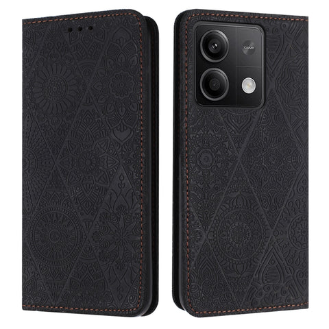 Ethnic Embossed Adsorption Leather Phone Case, For Xiaomi Redmi 13 4G, For Xiaomi Redmi Note 13 5G, For Xiaomi Redmi 13C, For Xiaomi Redmi Note 13 Pro 5G, For Redmi Note 12 Pro 4G, For Redmi Note 12 4G Global, For Redmi Note 12 Pro 5G Global           ...