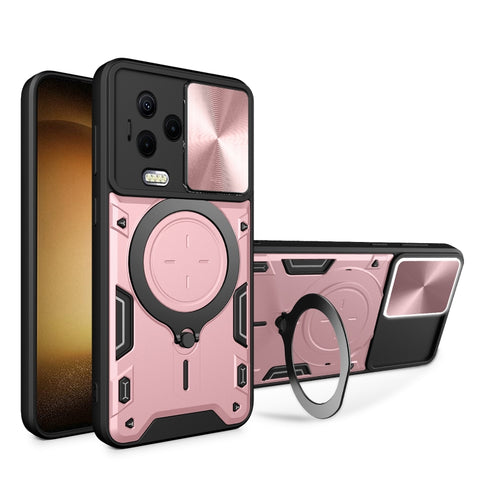 CD Texture Sliding Camshield Magnetic Holder Phone Case, For Infinix Note 12 4G