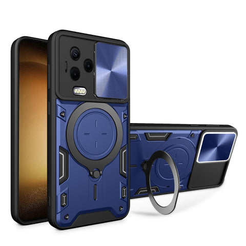 CD Texture Sliding Camshield Magnetic Holder Phone Case, For Infinix Note 12 4G