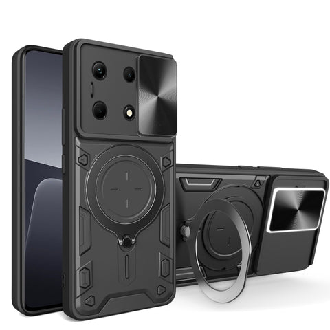 CD Texture Sliding Camshield Magnetic Holder Phone Case, For Infinix Hot 50 4G, For Infinix Note 40 5G, For Infinix Smart 8 Plus, For Infinix GT 20 Pro, For Infinix Hot 40i / Smart 8, For Infinix Note 30 4G/5G, For Infinix Note 30 Pro 4G               ...
