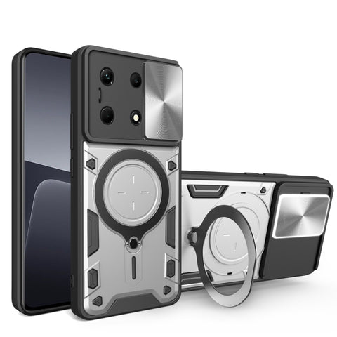 CD Texture Sliding Camshield Magnetic Holder Phone Case, For Infinix Hot 50 4G, For Infinix Note 40 5G, For Infinix Smart 8 Plus, For Infinix GT 20 Pro, For Infinix Hot 40i / Smart 8, For Infinix Note 30 4G/5G, For Infinix Note 30 Pro 4G               ...