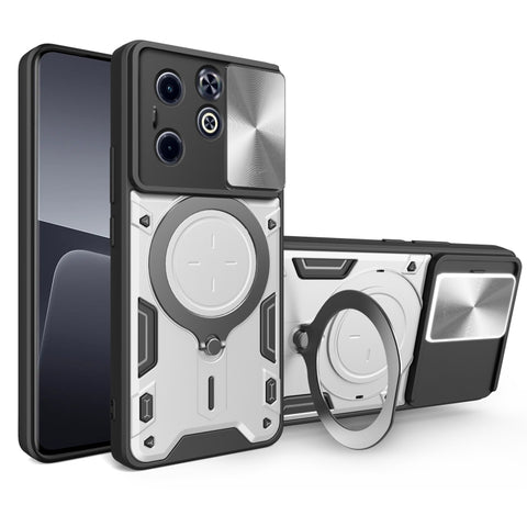 CD Texture Sliding Camshield Magnetic Holder Phone Case, For Infinix Hot 50 4G, For Infinix Note 40 5G, For Infinix Smart 8 Plus, For Infinix GT 20 Pro, For Infinix Hot 40i / Smart 8, For Infinix Note 30 4G/5G, For Infinix Note 30 Pro 4G               ...